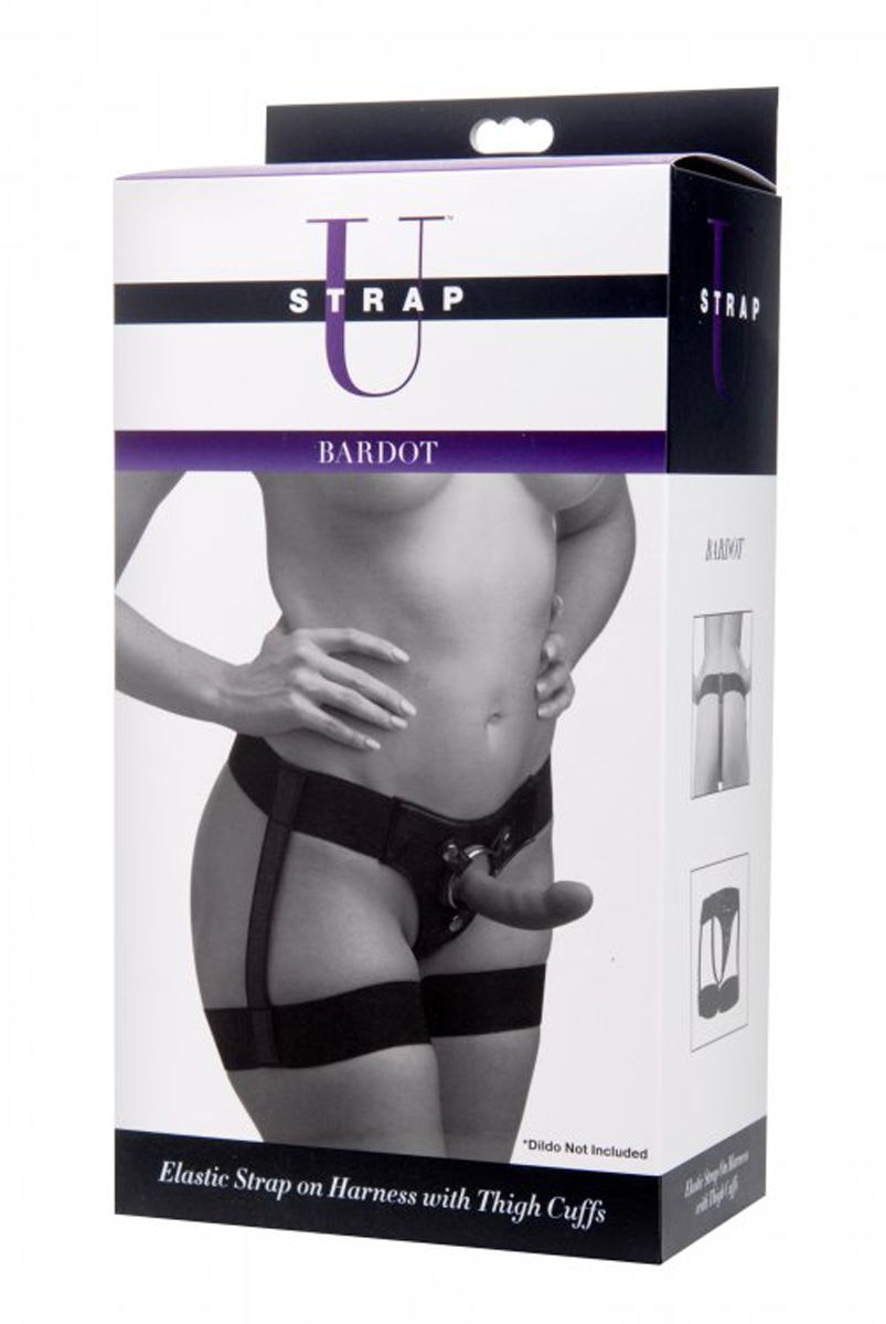 Strap-on Harness in Schwarz im Straps-Look