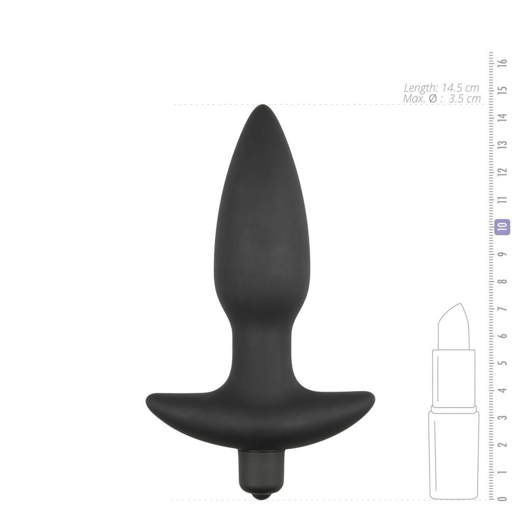 Schwarzer Perineum-Tickler aus Silikon