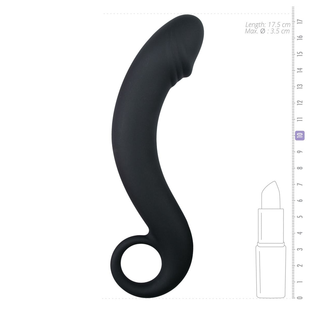 Schwarzer Prostata-Dildo aus Silikon
