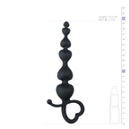 Schwarze Analkugeln mit herzförmigem Griff