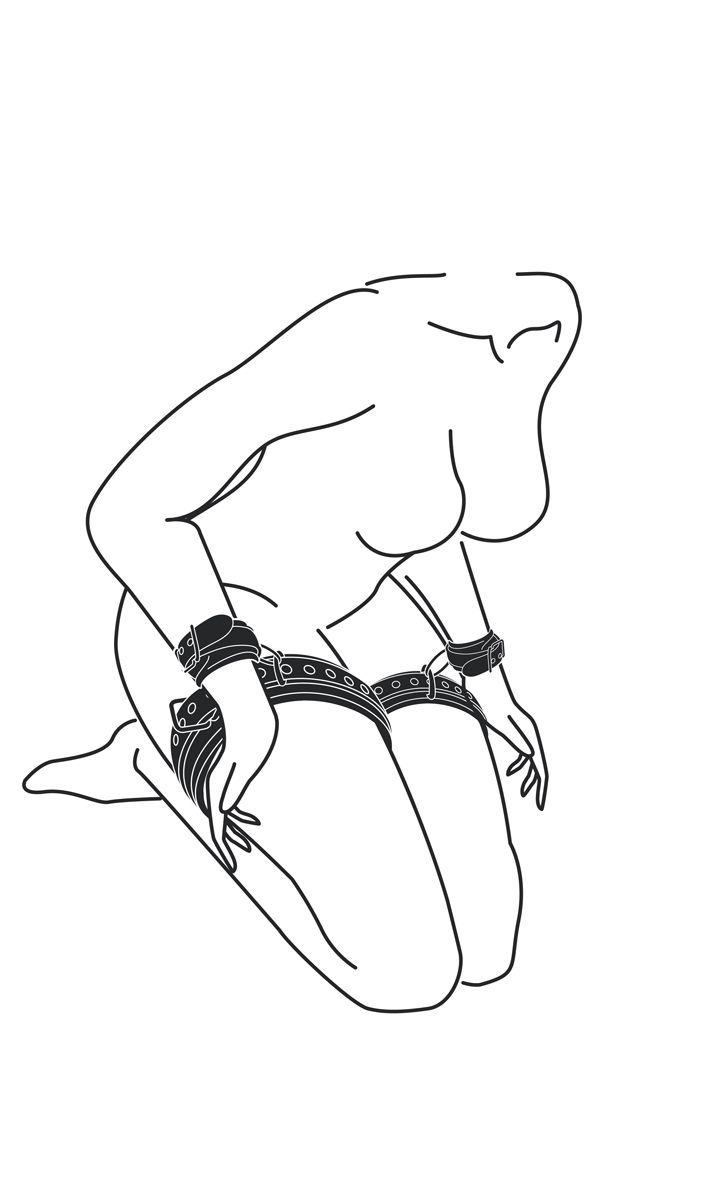 Easytoys Fetish - Thigh und Wrist Cuff Set - Schwarz