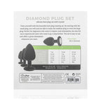 Analplug aus Silikon mit Diamant - Schwarz
