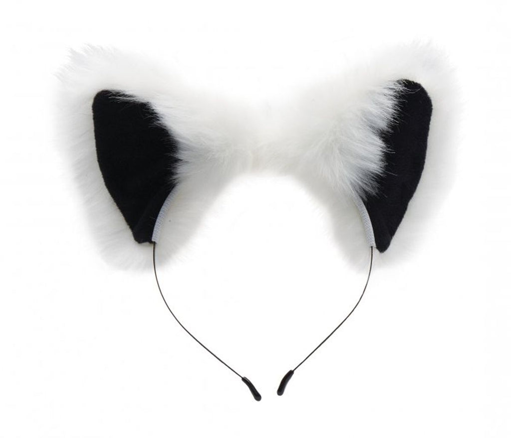 White Fox Set mit Schwanz und Ohren