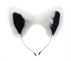 White Fox Set mit Schwanz und Ohren