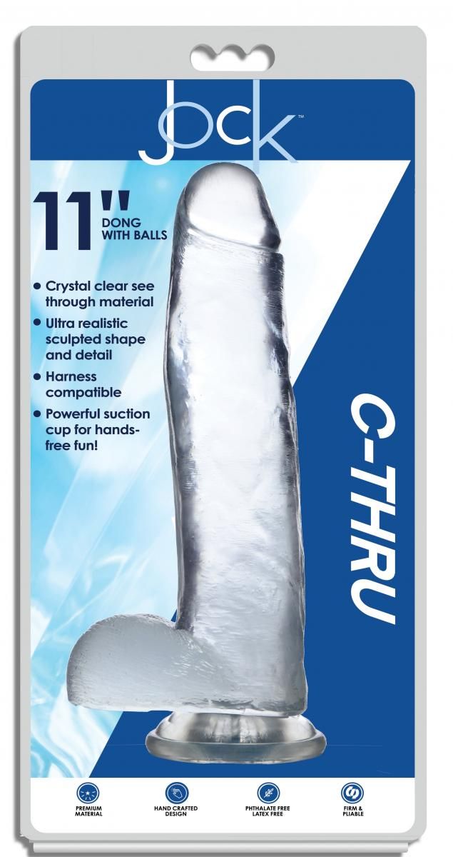 Jock C-Thru Transparenter Dildo - 31 cm