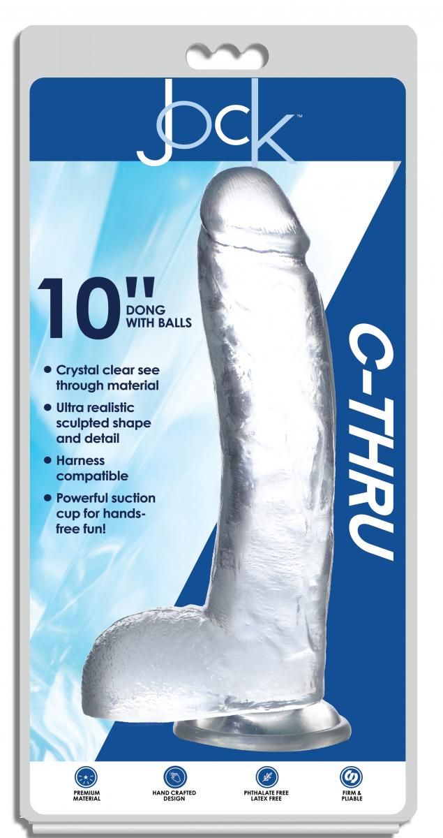 Jock C-Thru Transparenter Dildo - 29 cm