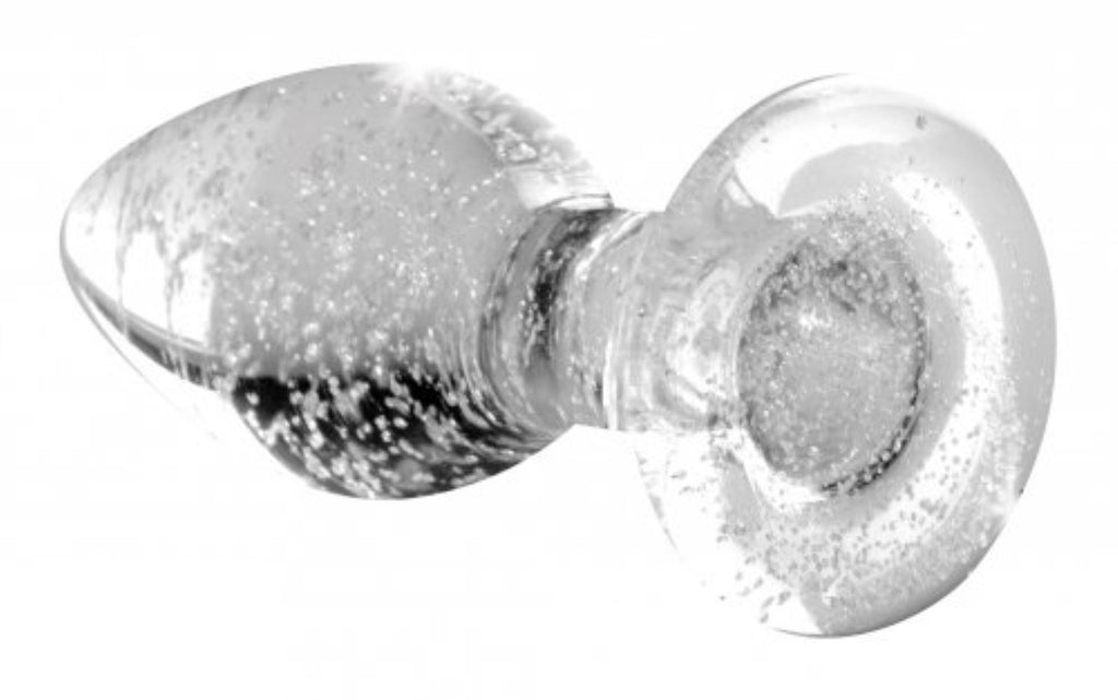 Glow-In-The-Dark Glas-Analplug - Klein
