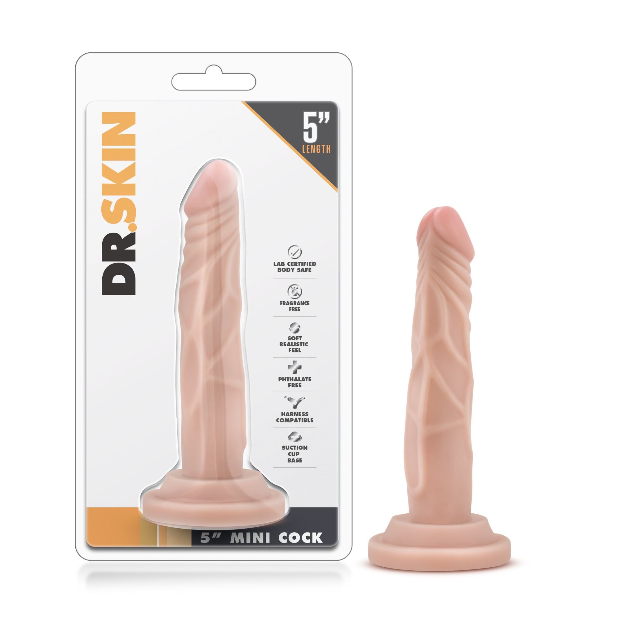 Dr. Skin – Realistischer Minidildo mit Saugnapf – Beige