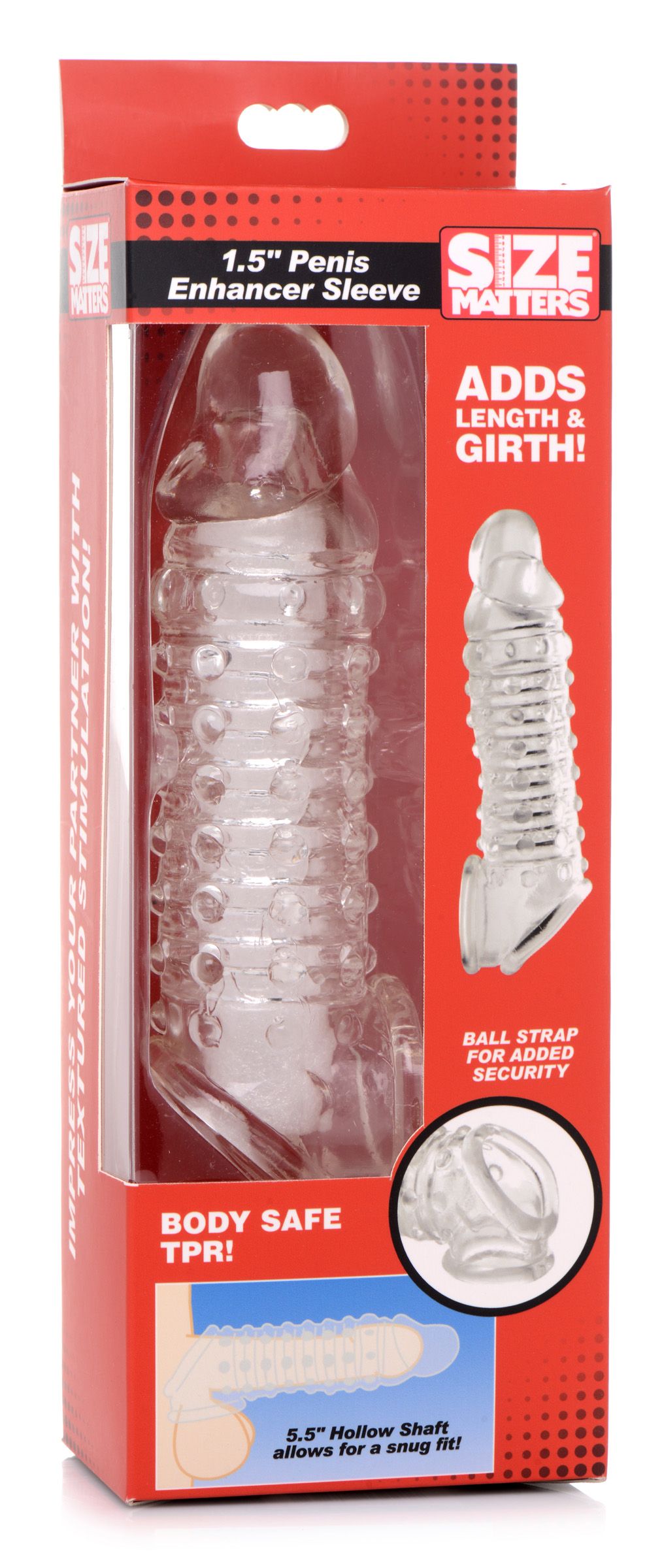 Size Matters - Penis-Verlängerungshülse - Transparent