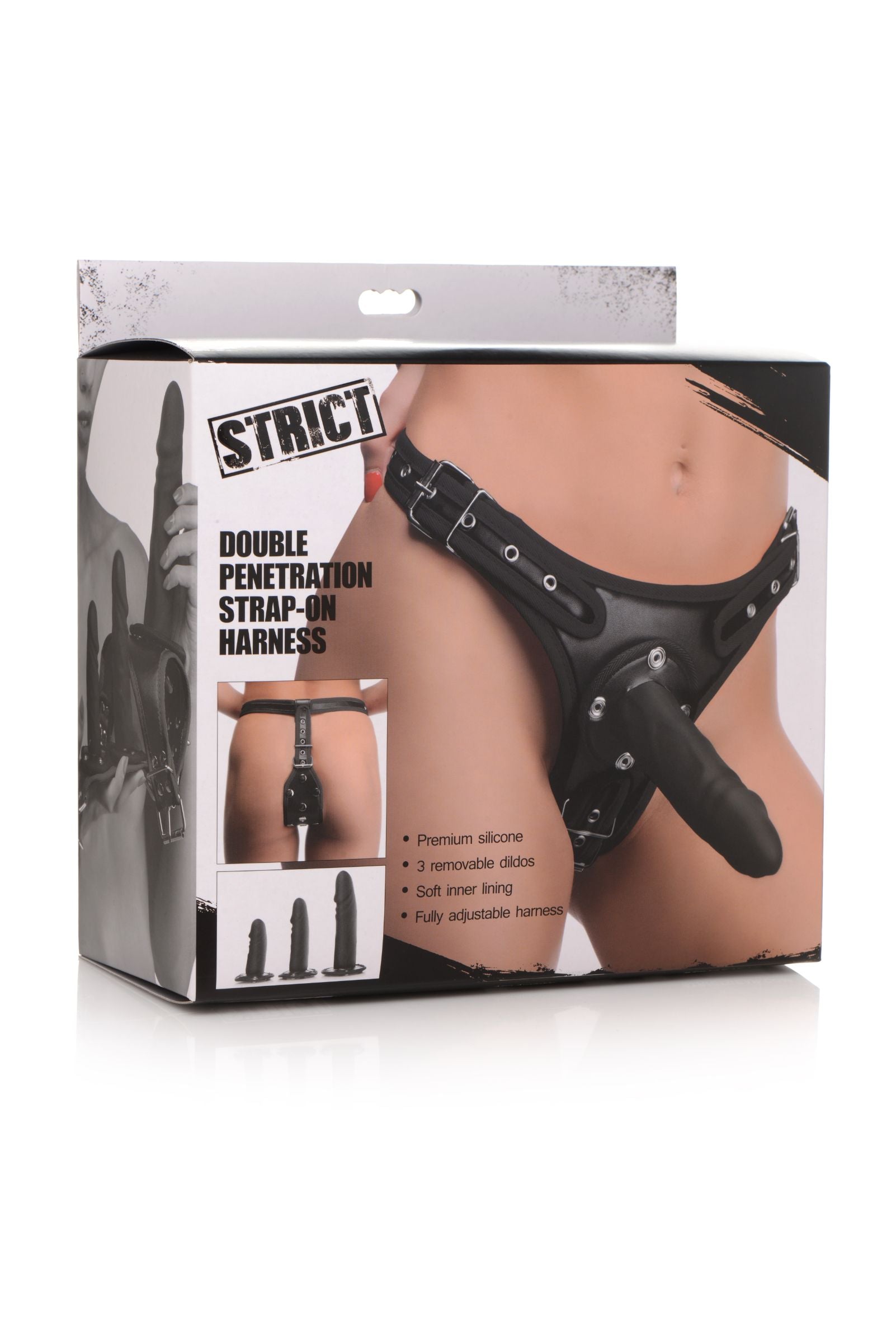 Doppelpenetration Strap-On-Gurtzeug - Schwarz