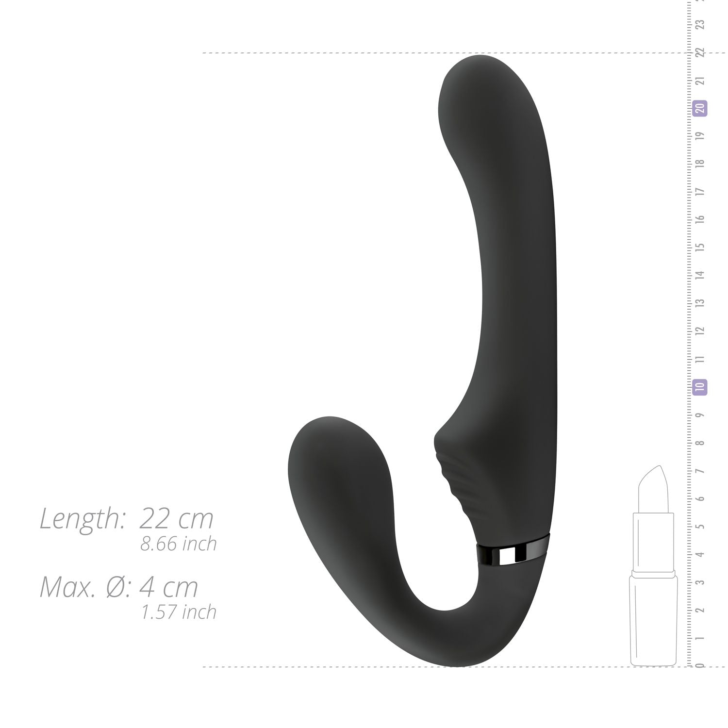 No-Parts - Avery halterloser Strap-On Vibrationsdildo - 22 cm