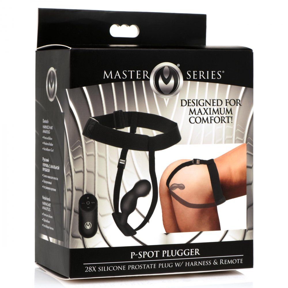 P-Spot Plugger Analplug mit Gurt und Fernbedienung