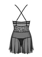 Obsessive - Babydoll und Tanga - Schwarz
