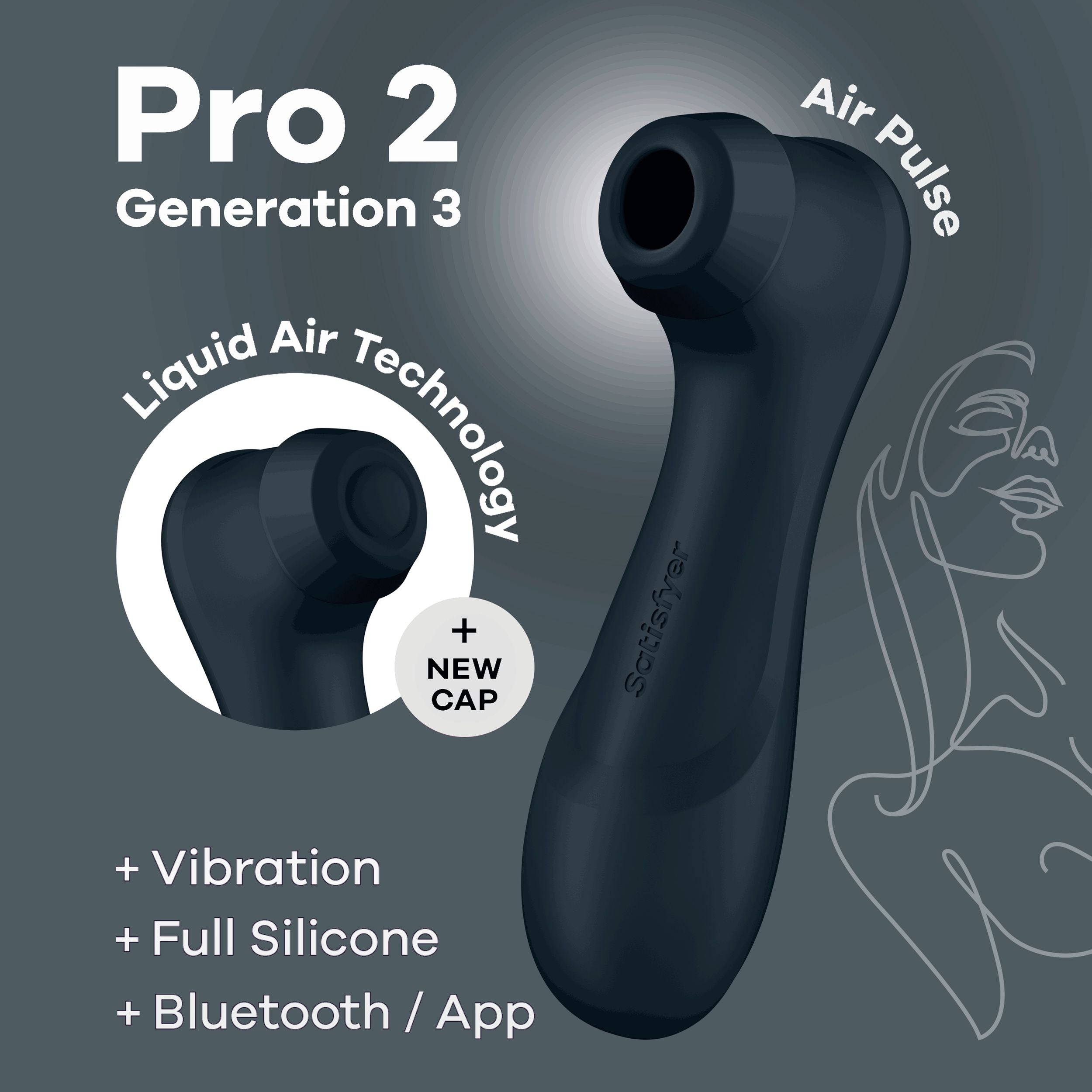 Satisfyer - Pro 2 Generation 3 App Controlled Klitoris-Stimulator - Weinrot