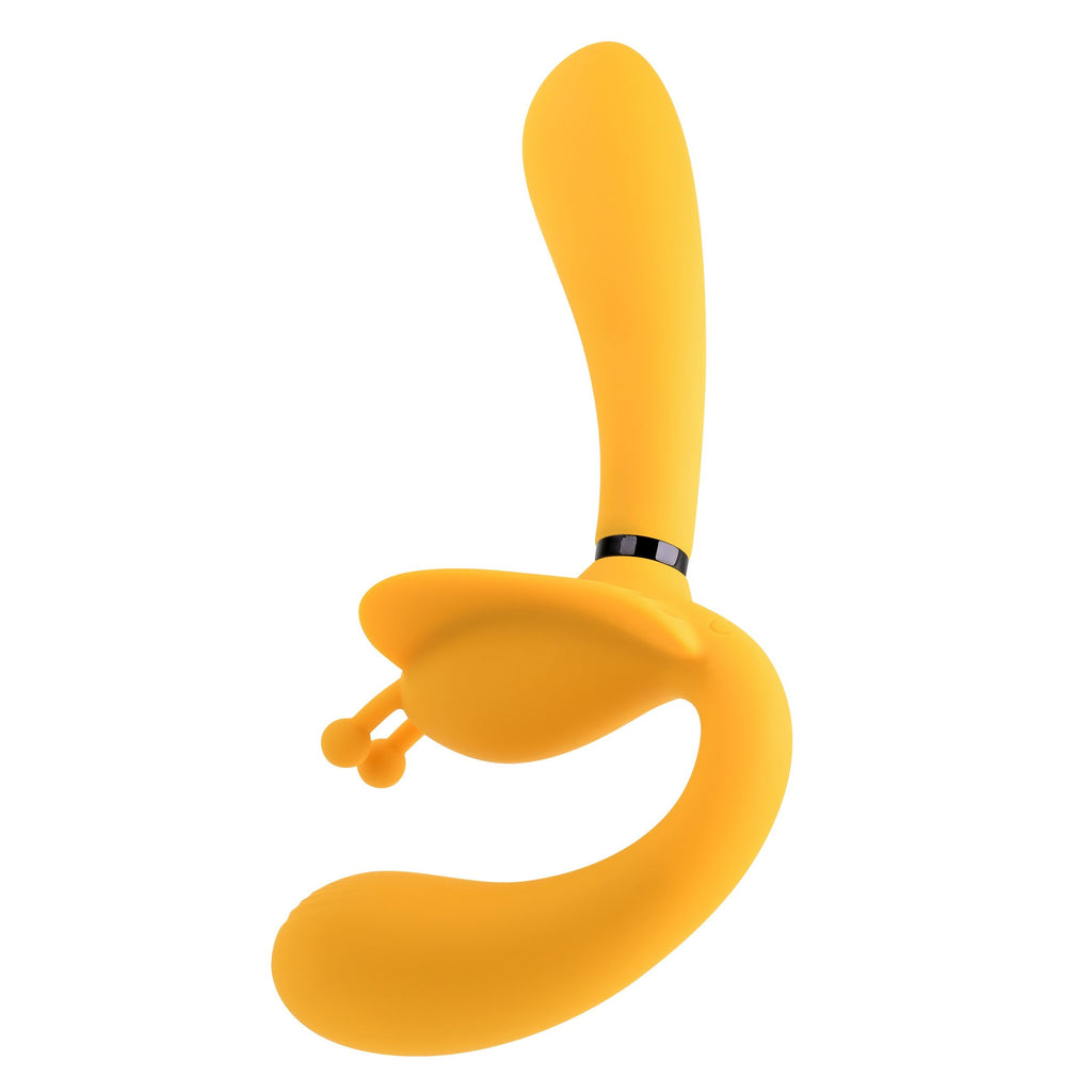 Evolved - Der Monarch Strapless Strap On Vibrator - Gelb