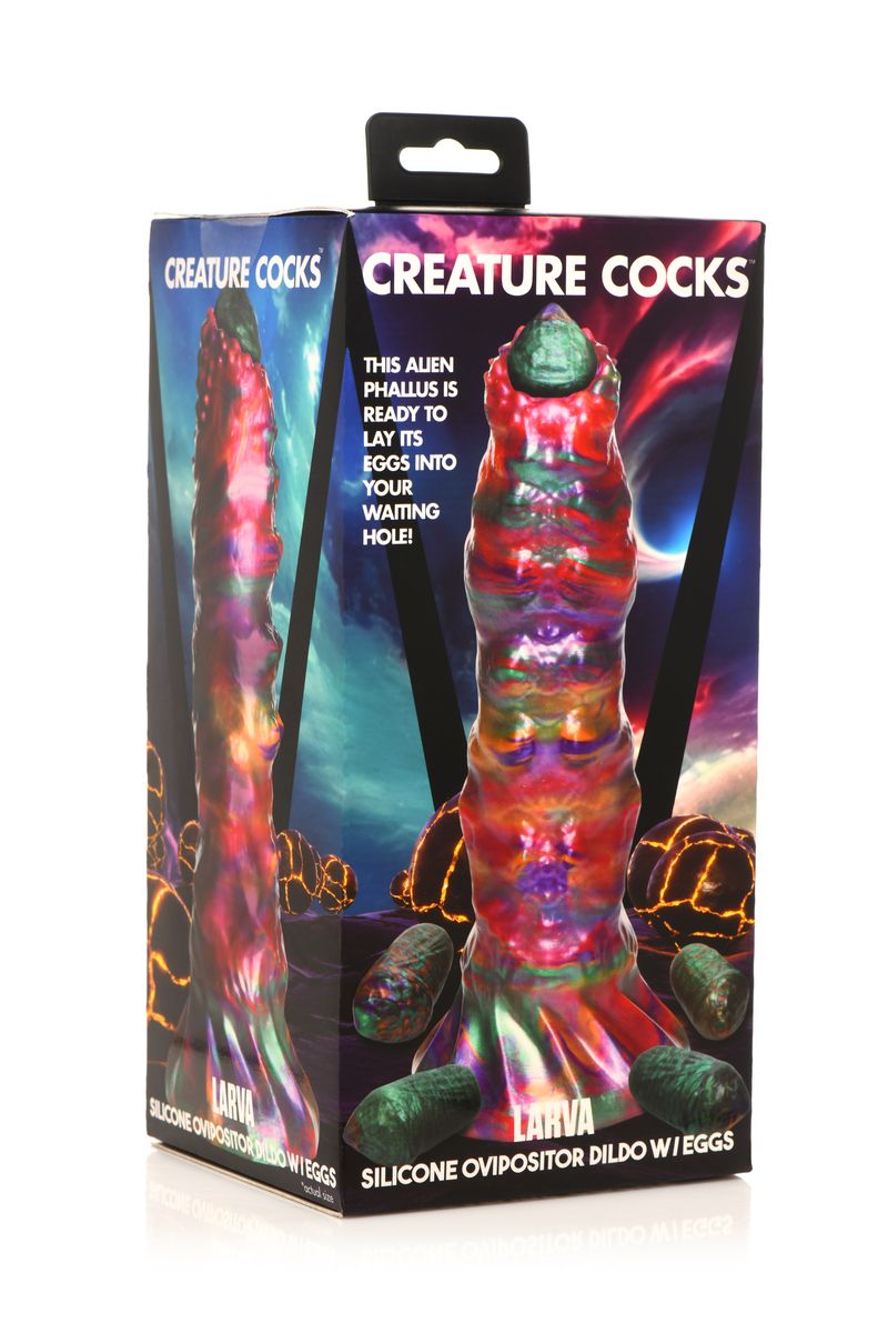 Ovipositor-Dildo mit Eiern