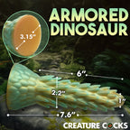Stegosaurus Stacheliges Reptil Dildo - Grün