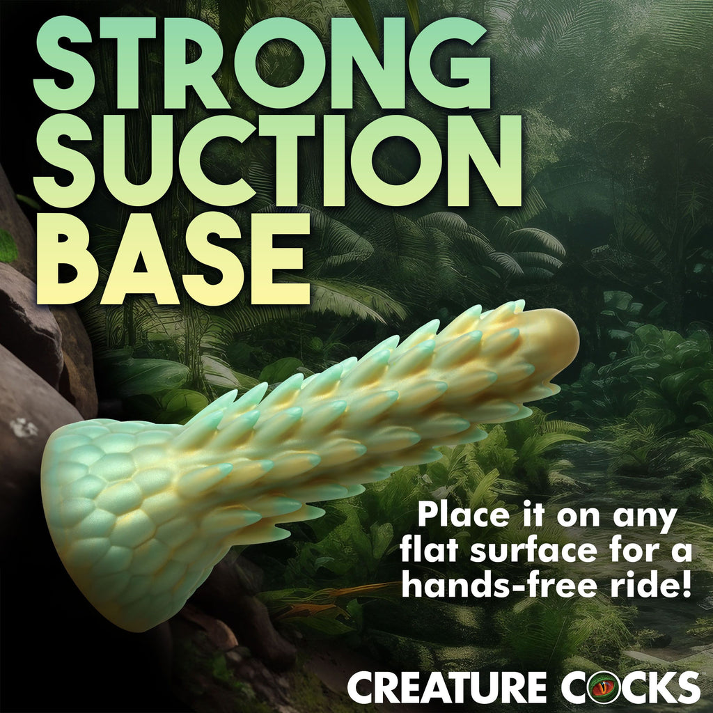 Stegosaurus Stacheliges Reptil Dildo - Grün