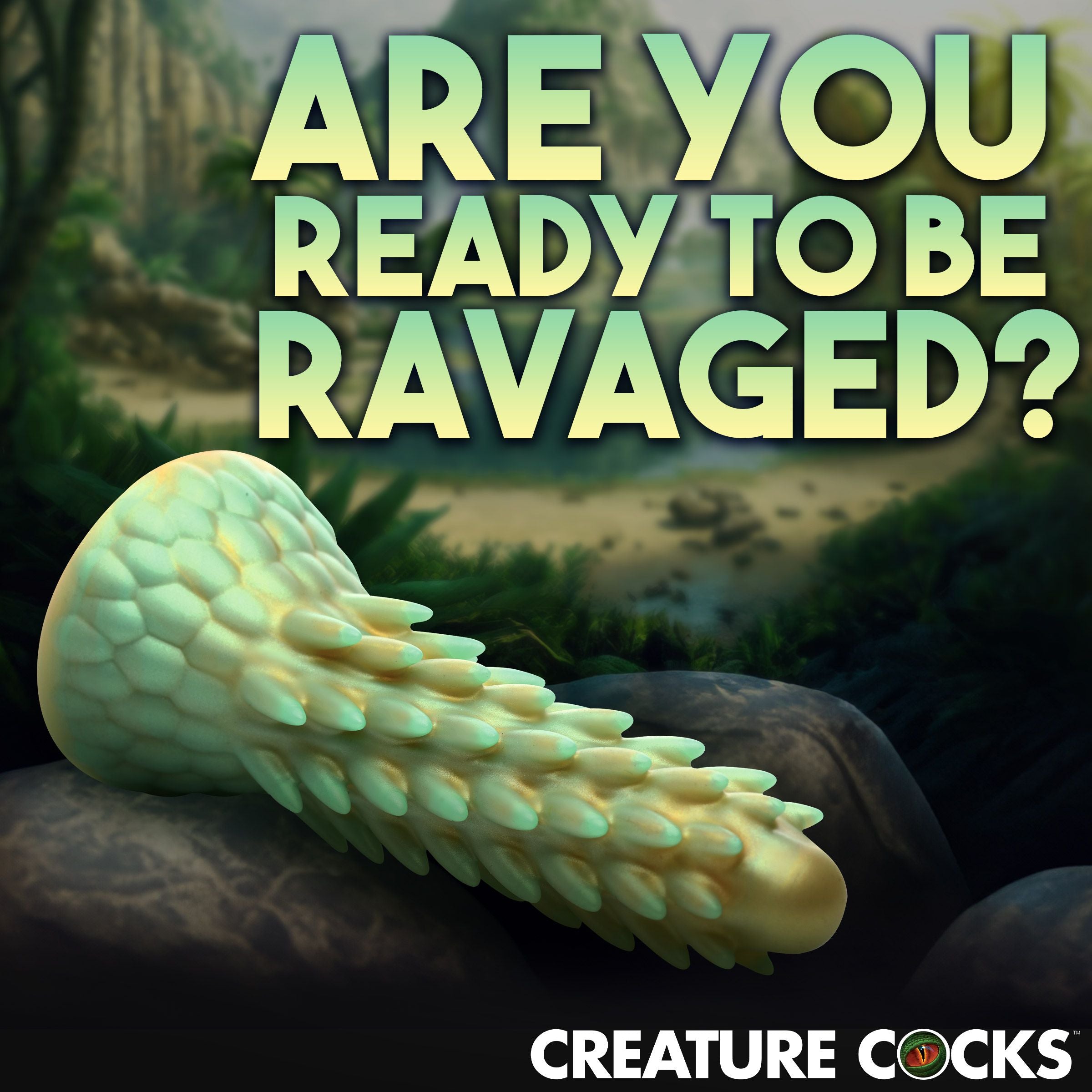 Stegosaurus Stacheliges Reptil Dildo - Grün