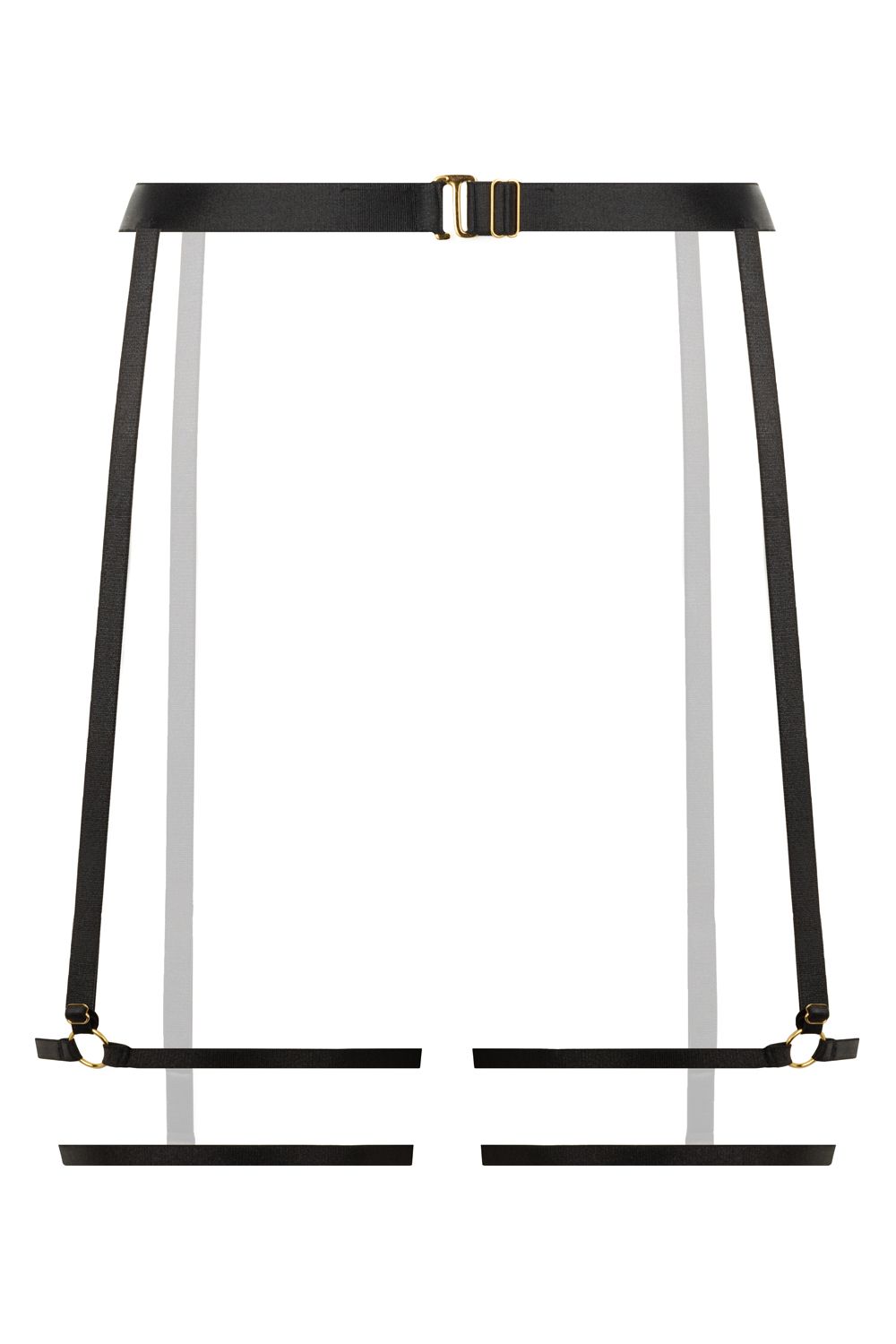 Christine - Strappy Strumpfhalter Blushing - Schwarz