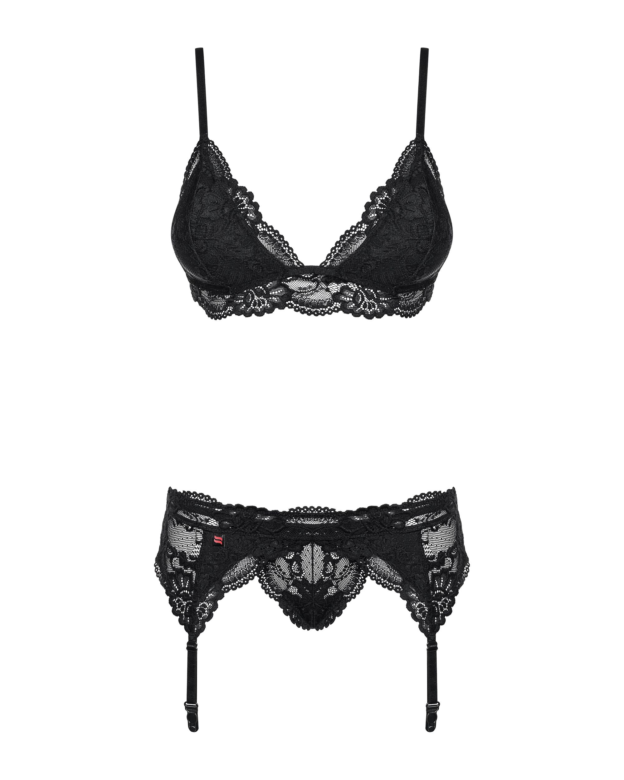 Obsessive - Driedelig Kanten Lingeriesetje