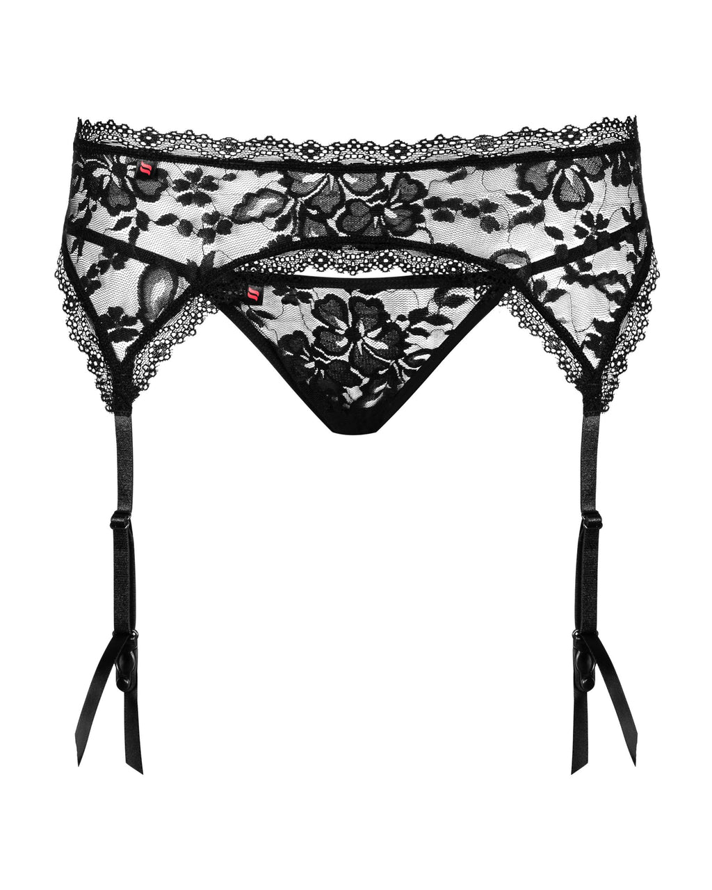 Obsessive - Catia Strapsgürtel & Tanga - Schwarz