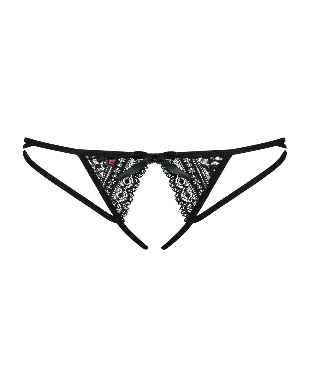 Obsessive - Picantina Tanga mit offenem Schritt - Schwarz