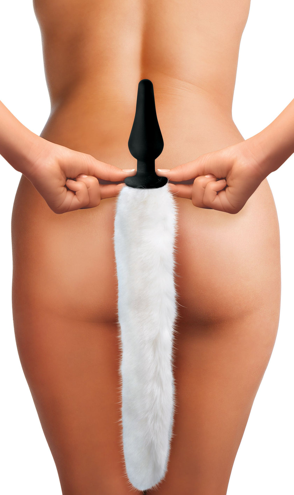 White Fox Set mit Schwanz und Ohren