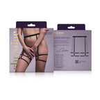 Christine - Strappy Strumpfhalter Blushing - Schwarz