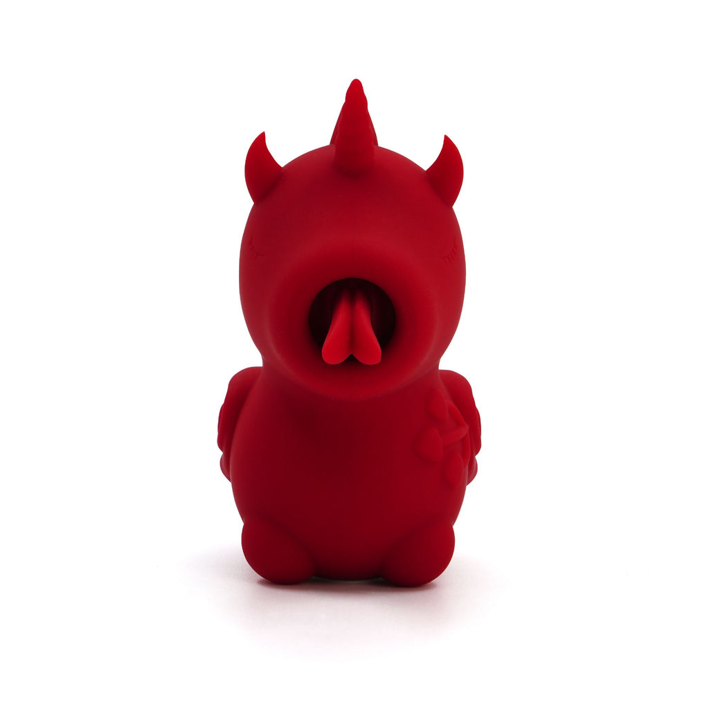 Unihorn - Blaze Diablo Mini Vibrator mit Leckendes Zunge Funktion - Rot