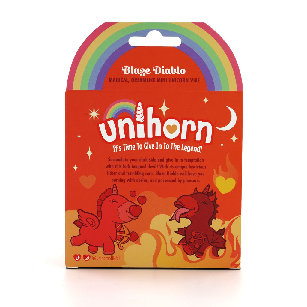 Unihorn - Blaze Diablo Mini Vibrator mit Leckendes Zunge Funktion - Rot