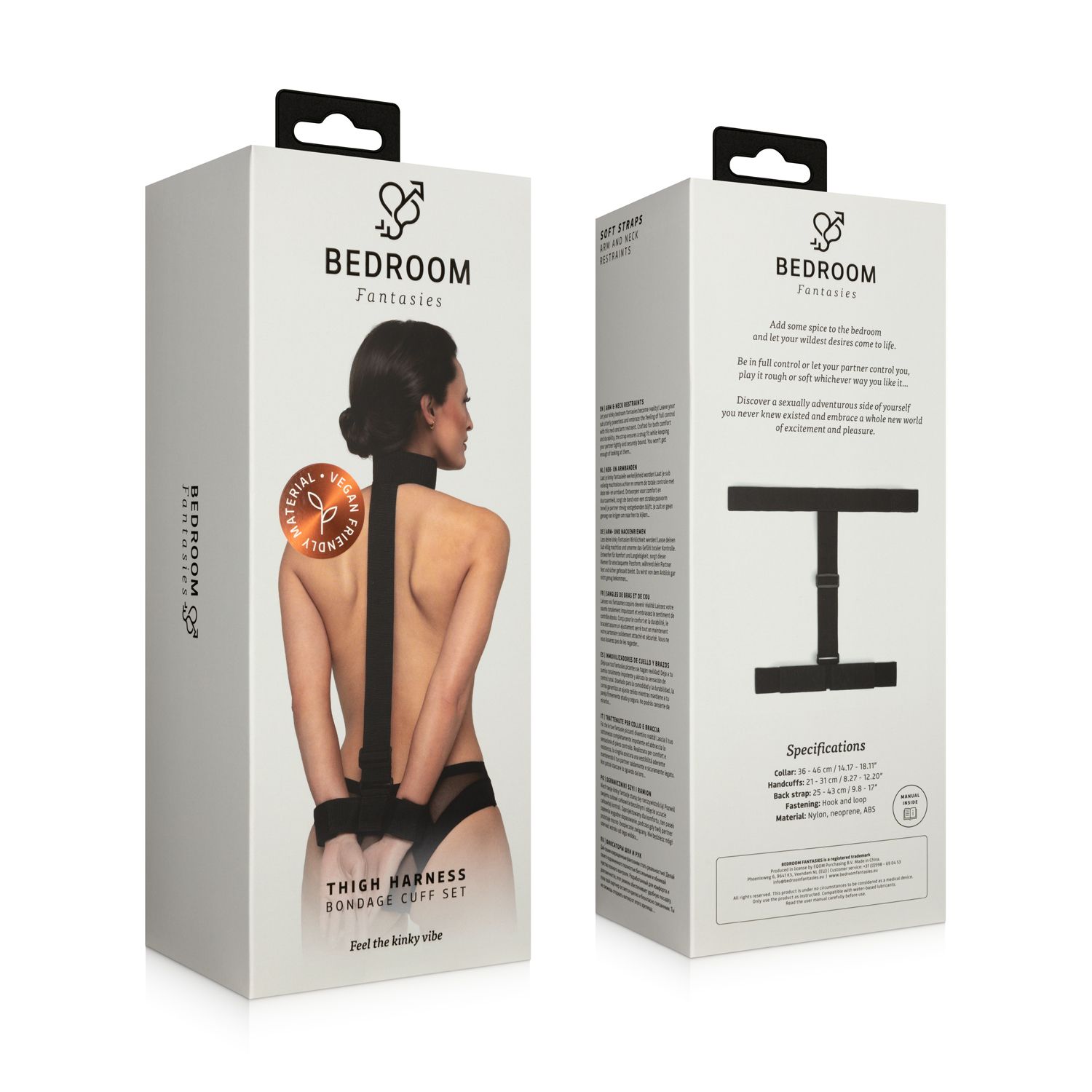 Bedroom Fantasies - Soft Straps Arm- und Halsfesseln - Schwarz
