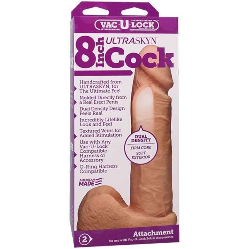 Doc Johnson - VacULock 19 cm ULTRASKYN Cock & Balls