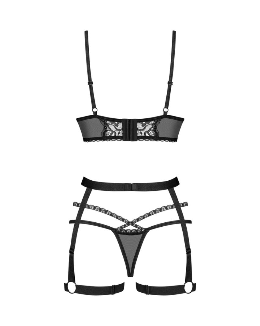 Obsessive - Blomentis Dreiteiliges Set - Schwarz