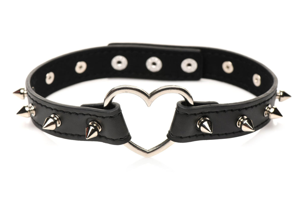 XR Brands - Spiked Heart Choker - Schwarz