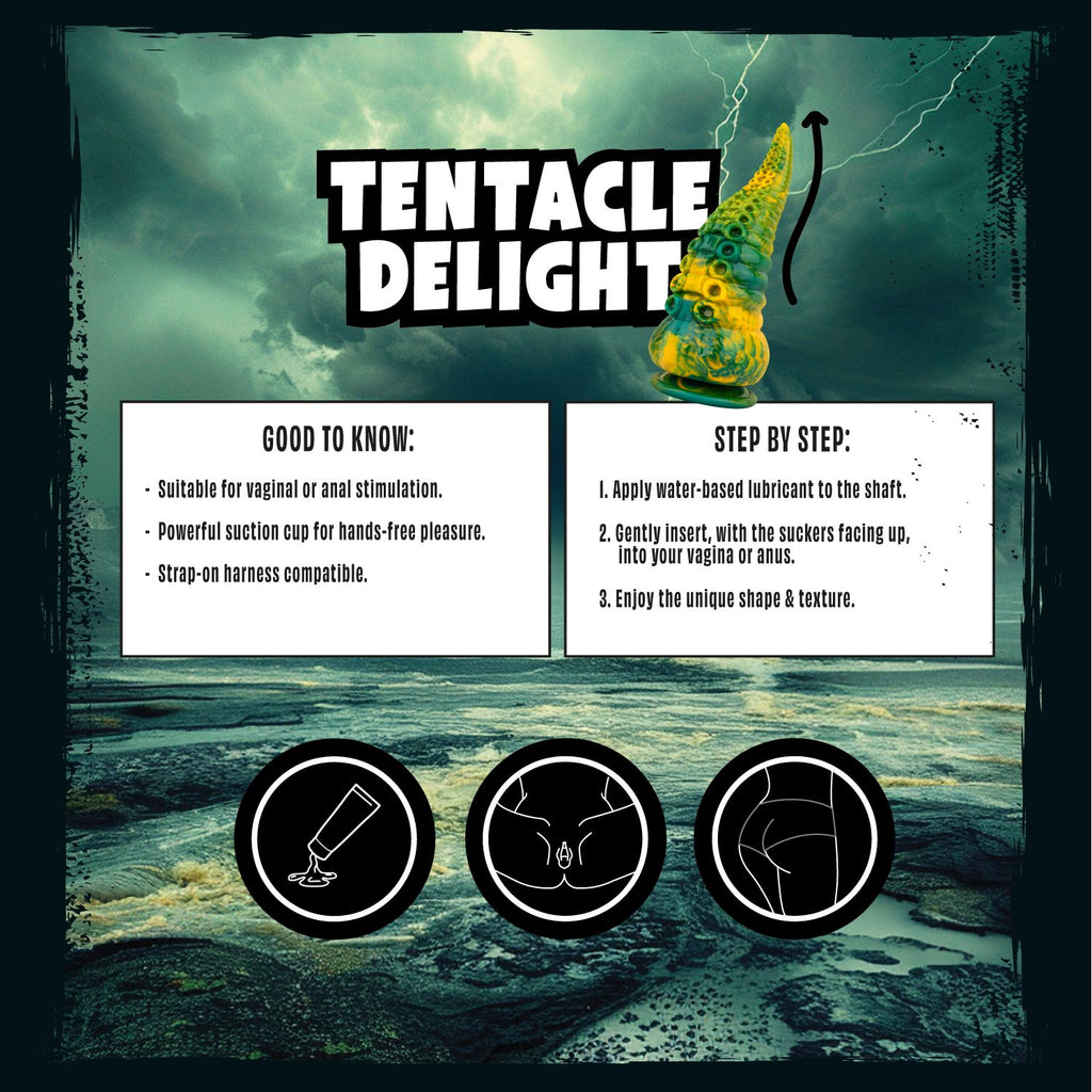 Mythical Mates - Tentacle Delight Grün & Gelb - 20 cm