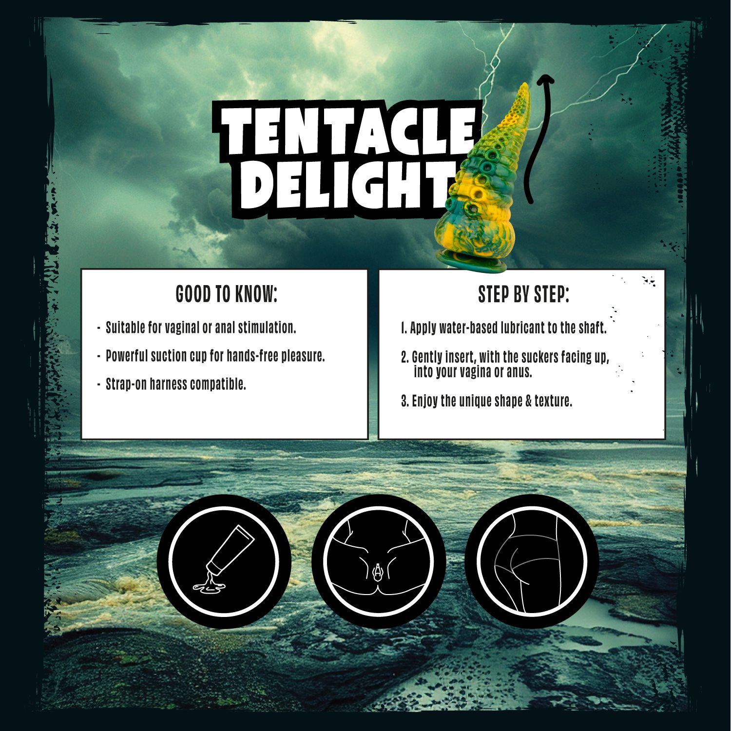 Mythical Mates - Tentacle Delight Grün & Gelb - 20 cm