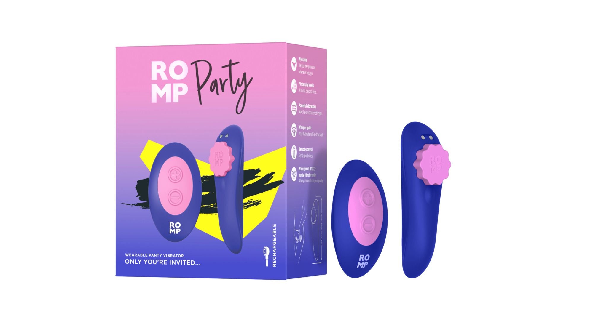 ROMP - Party Tragbarer Panty-Vibrator - 7 Stufen mit Fernbedienung