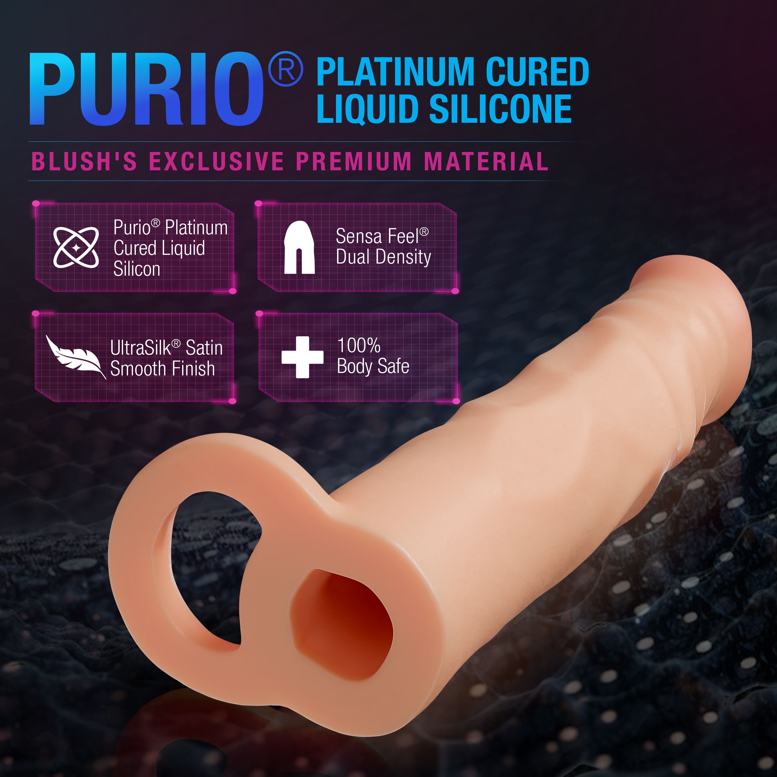 Blush - Performance Plus Silikon-Penisverlängerung - 6,3 cm