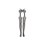 Le Desir – Strapsgürtel-Strumpfhose mit Taillenriemen Queen Size – Schwarz