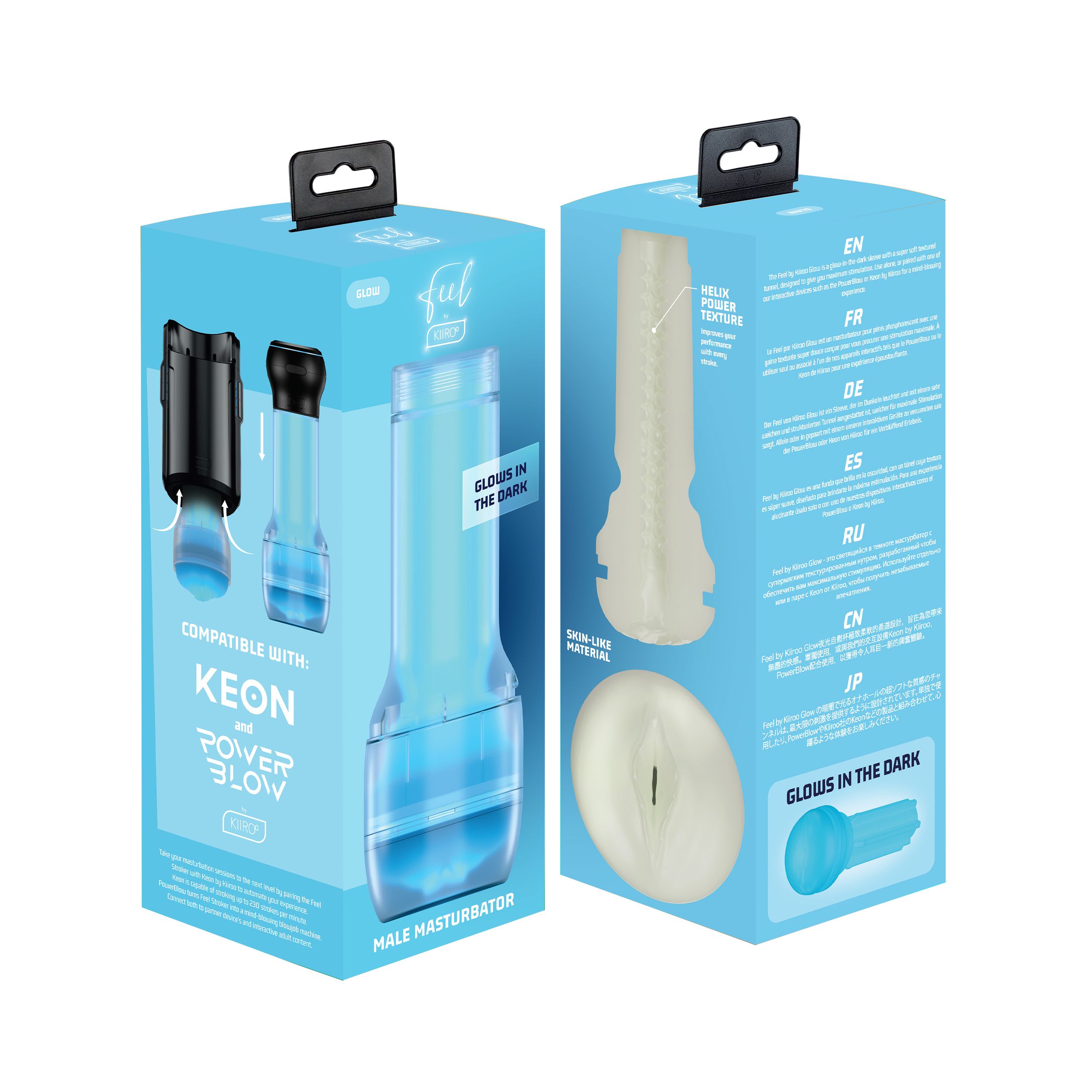 Kiiroo - FeelGlow Stroker - Schwarz Leuchtet im Dunkeln