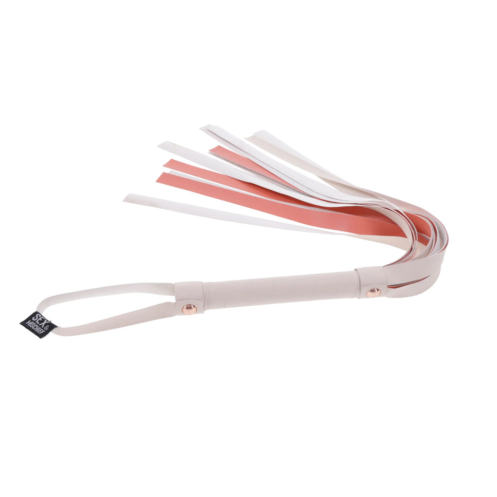 Sportsheets – S&M Peaches ‘n CreaMe Gestreifter Flogger – Cream & Orange
