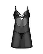 Obsessive – Negligé & String – Schwarz