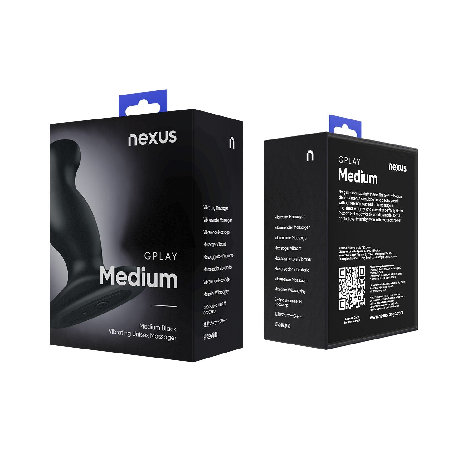Nexus - G-Play+ Unisex Vibrator - Medium