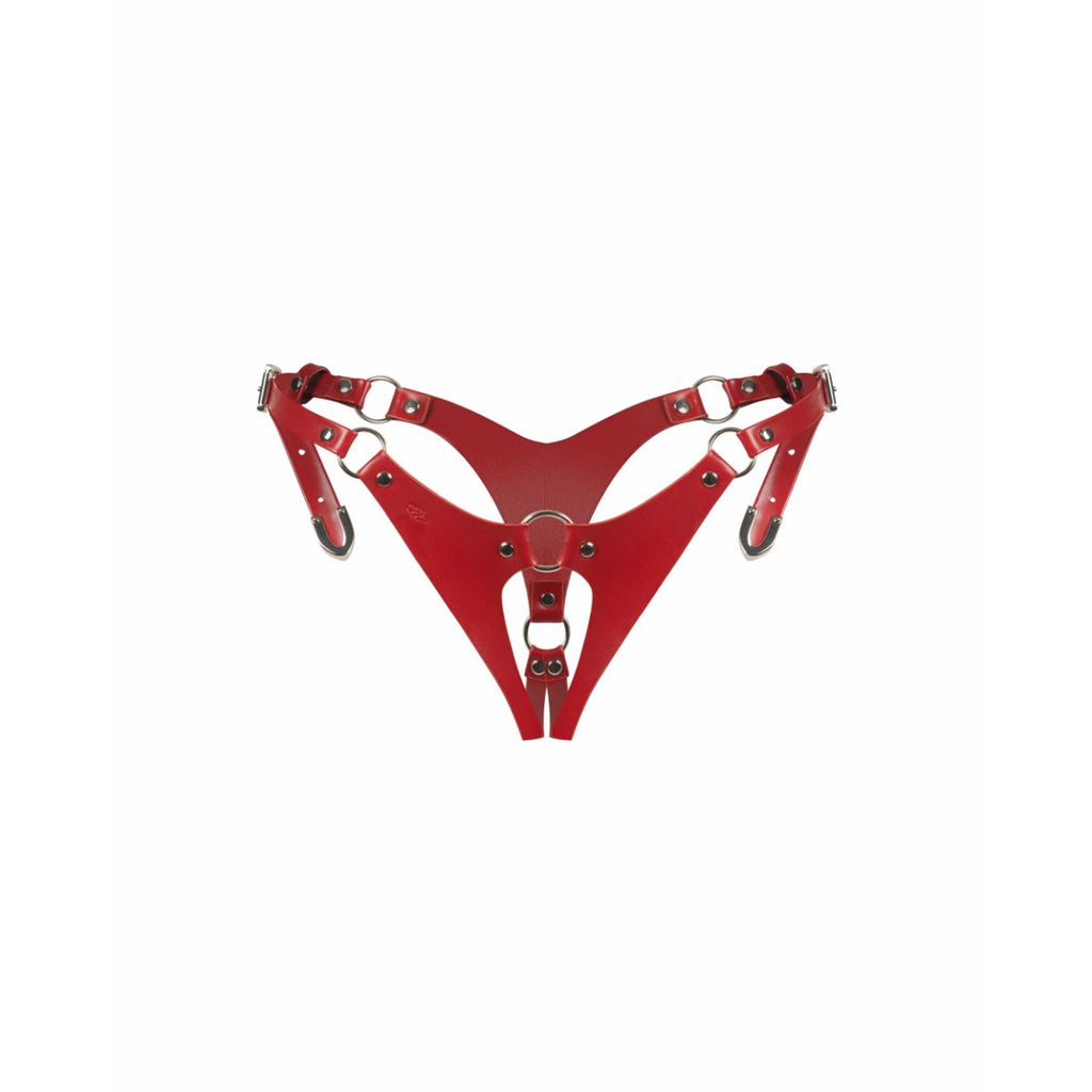 Obsessive - Inferro String mit offenem Schritt - Rot