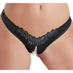 Cottelli Collection - Stringtanga mit Perlen - Schwarz