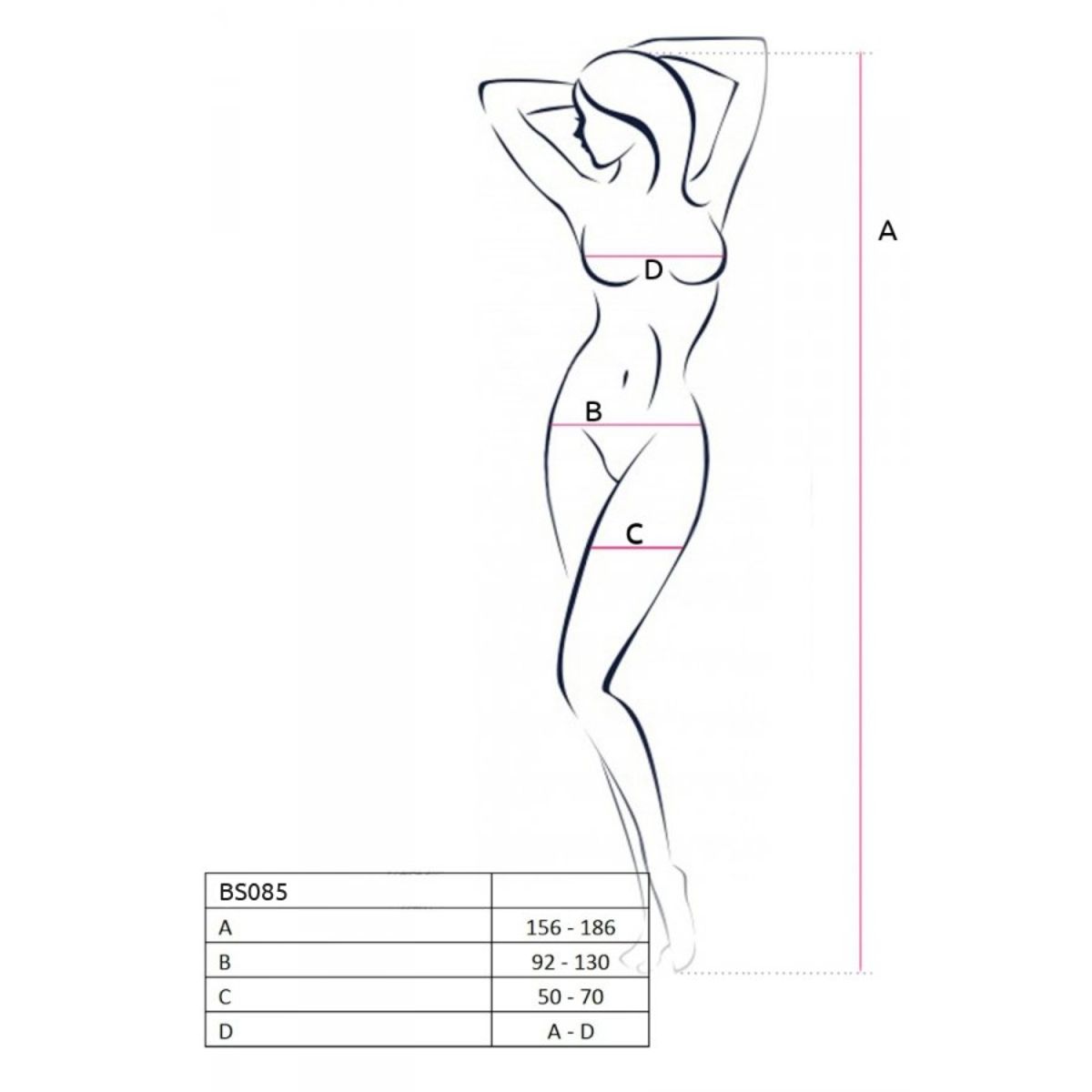 Passion - BS085 Catsuit - Schwarz