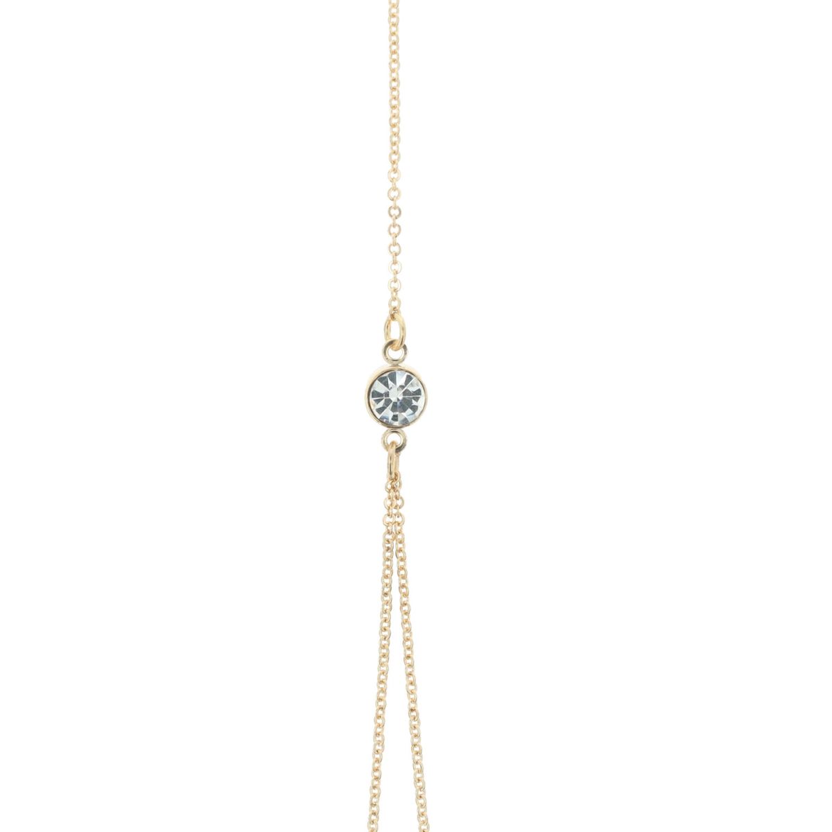 Otazu - Twin Crystal Fusskette - Transparent