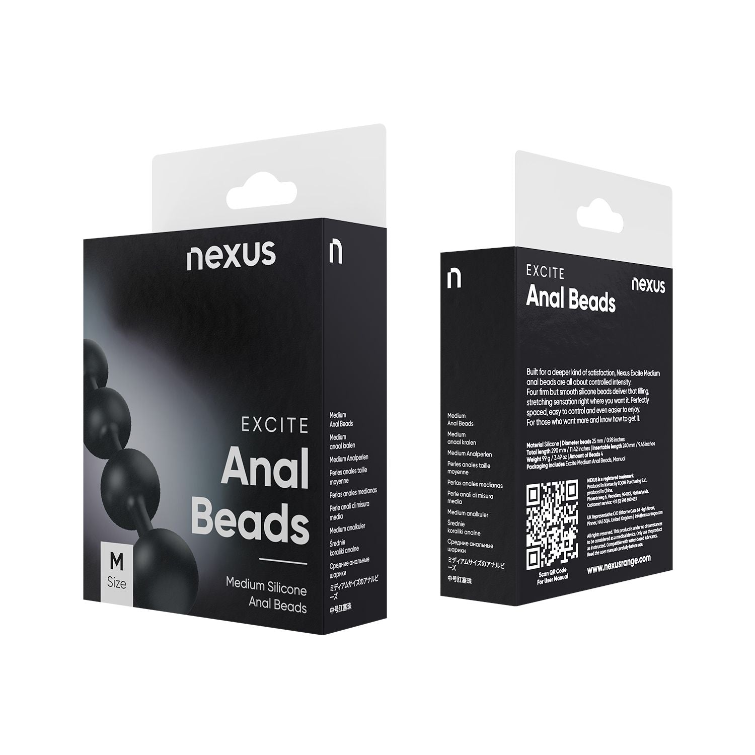 Nexus - Excite Silikon-Analperlen - Medium