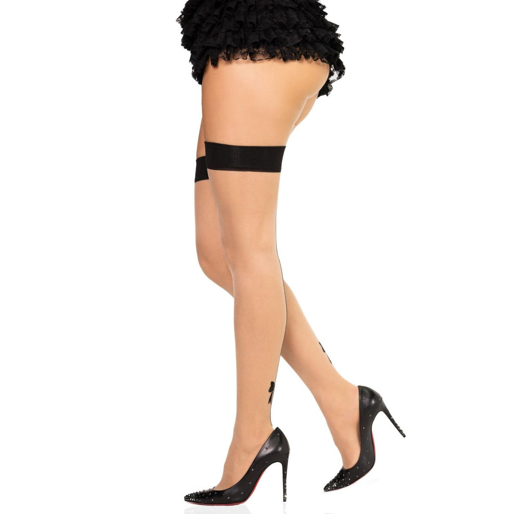 Leg Avenue - Hold-Up Strümpfe Mit Naht - Nude